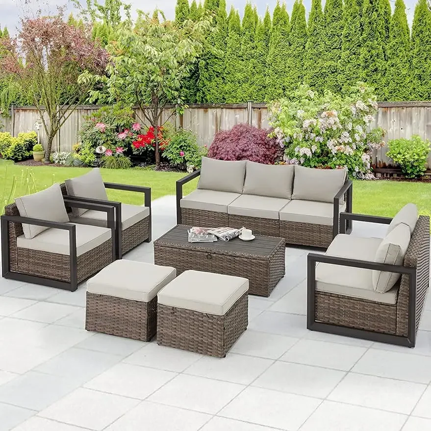 Outdoor Furniture With Storage For Cushions - #For Aluminum Outdoor Patio Furniture Set,