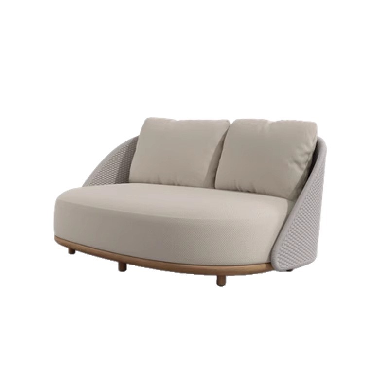 Outdoor Furniture Balcony - Nordic outdoor teak sofa villa courtyard