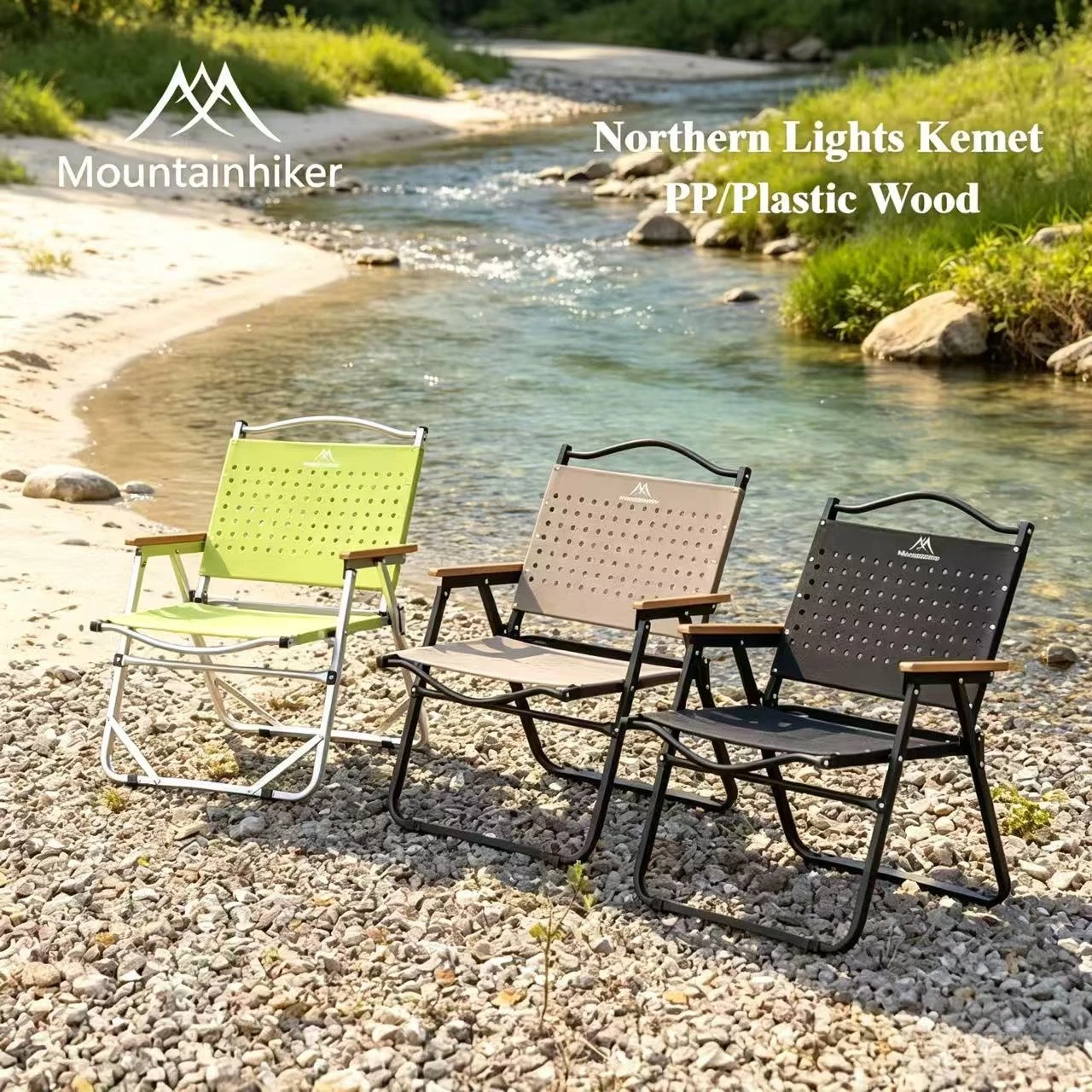 Outdoor Furniture Aluminum - MOUNTAINHIKER Camping Chair Portable Folding Kermit