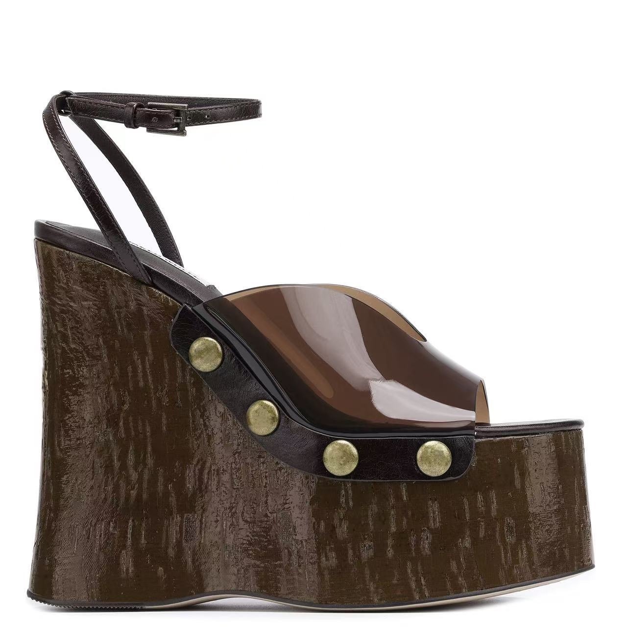Outdoor Furniture Wood - High-heeled 14 cm Thick-heeled Sandals for
