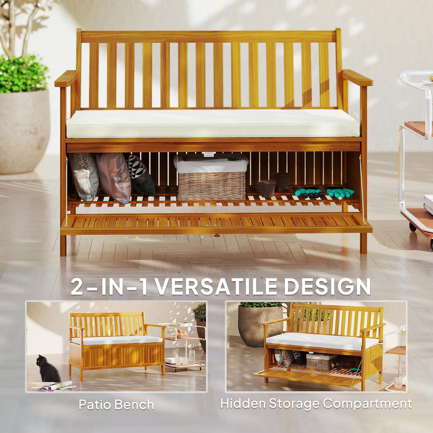 Outdoor Storage Bench 28 Gallo - огляд і ціна Outdoor Furniture With Storage For Cushions