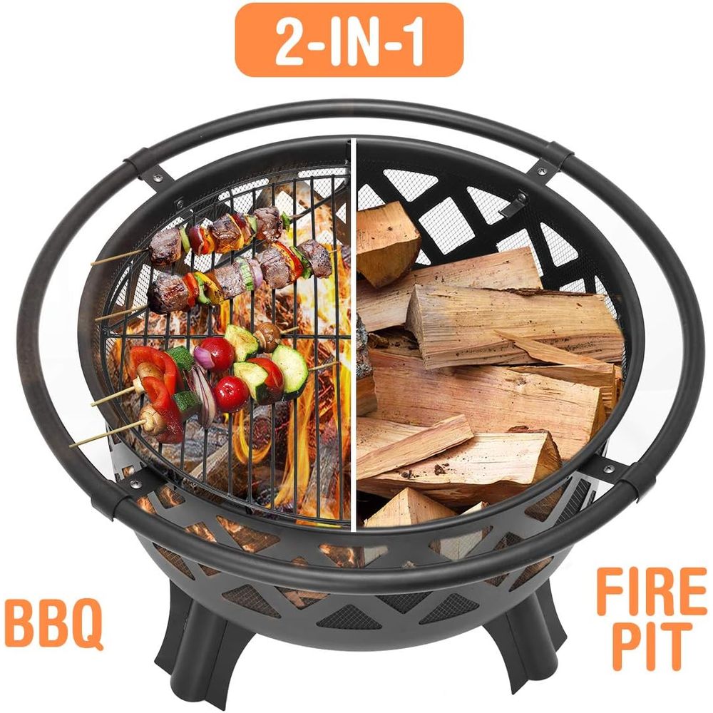 36 Inch Outdoor Wood Burning F - огляд і ціна Fire Pit Bowl