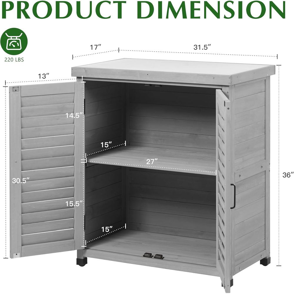 Outdoor Storage Cabinet & Pott - огляд і ціна Outdoor Furniture Wood