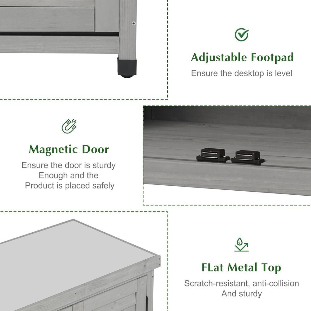 Outdoor Storage Cabinet & Pott - огляд і ціна Outdoor Furniture Wood