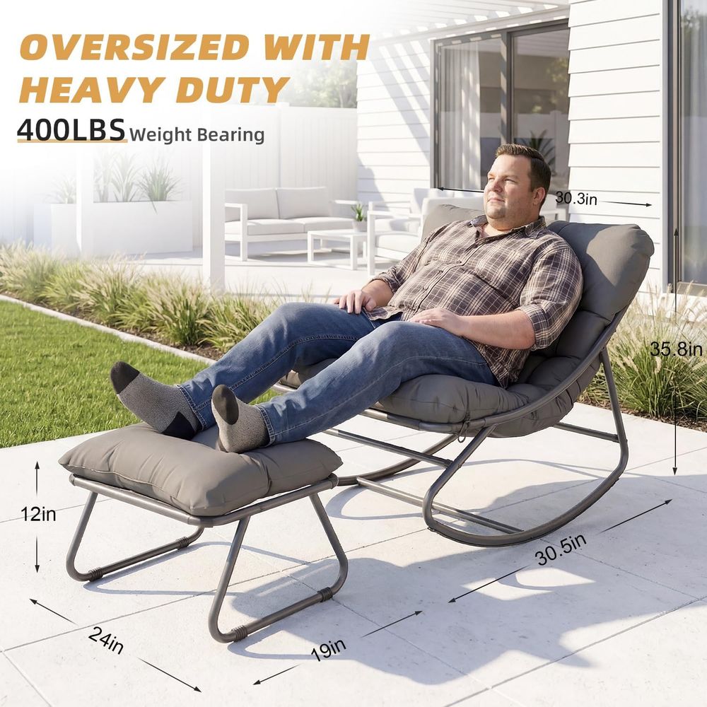 Oversized Papasan Rocking Chai - огляд і ціна Outdoor Furniture Without Cushions