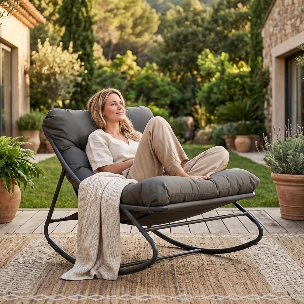 Oversized Papasan Rocking Chai - огляд і ціна Outdoor Furniture Without Cushions