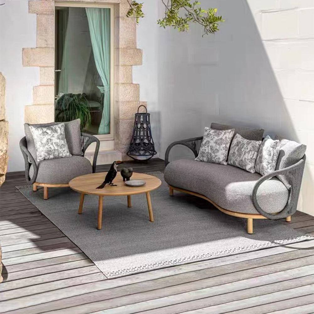 Outdoor rattan sofa teak garde - огляд і ціна Outdoor Furniture Balcony