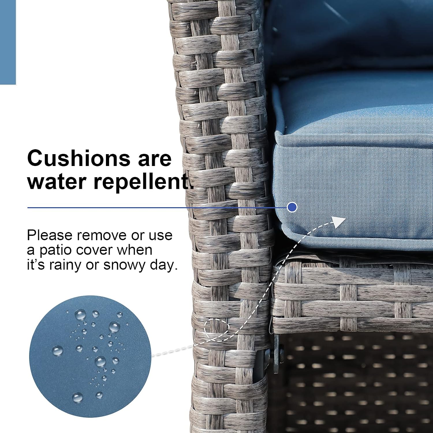 Wicker Patio Loveseat w/Storag - огляд і ціна Outdoor Furniture With Storage For Cushions