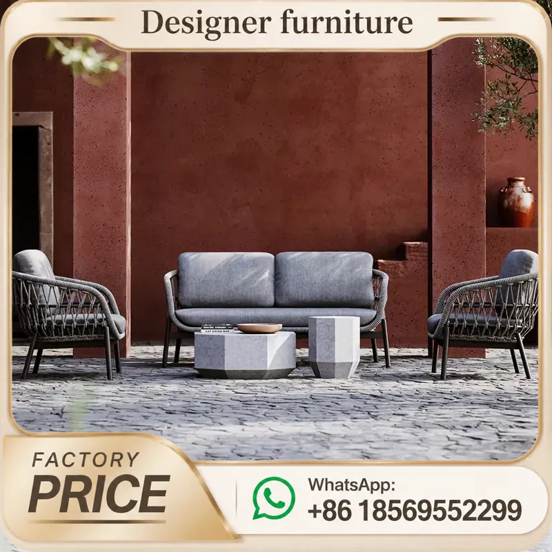 Outdoor Rope Weaving Sofa Set  - огляд і ціна Outdoor Furniture Balcony