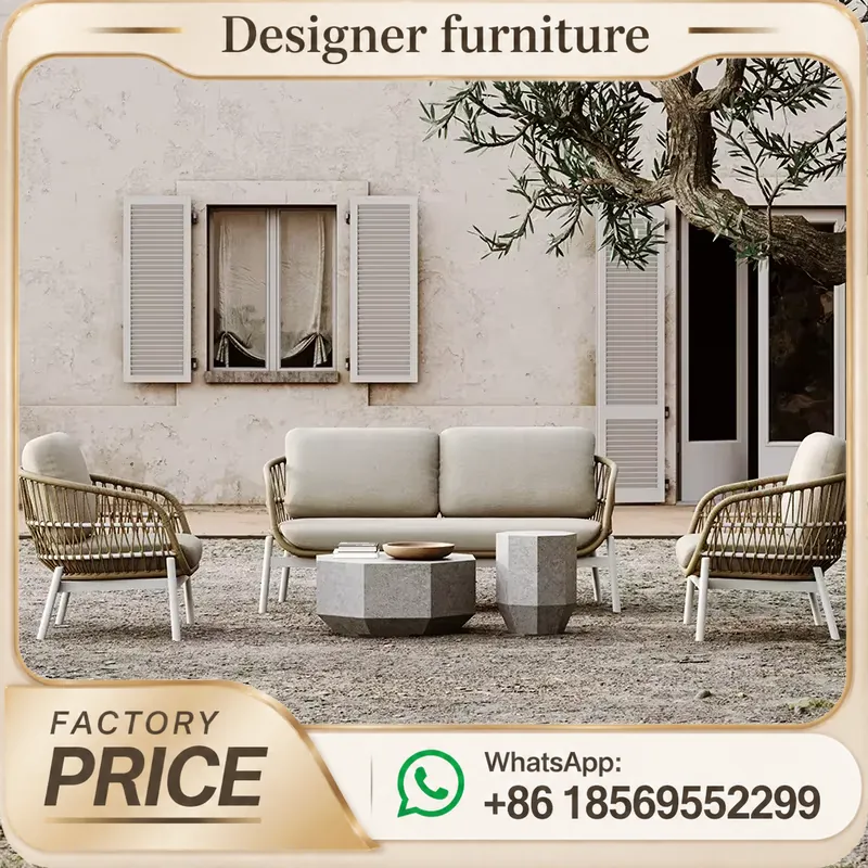 Outdoor Rope Weaving Sofa Set  - огляд і ціна Outdoor Furniture Balcony