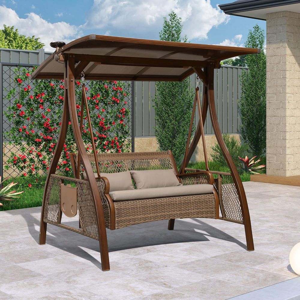 Patio Porch Swing Chair with 2 - огляд і ціна Outdoor Furniture Without Cushions