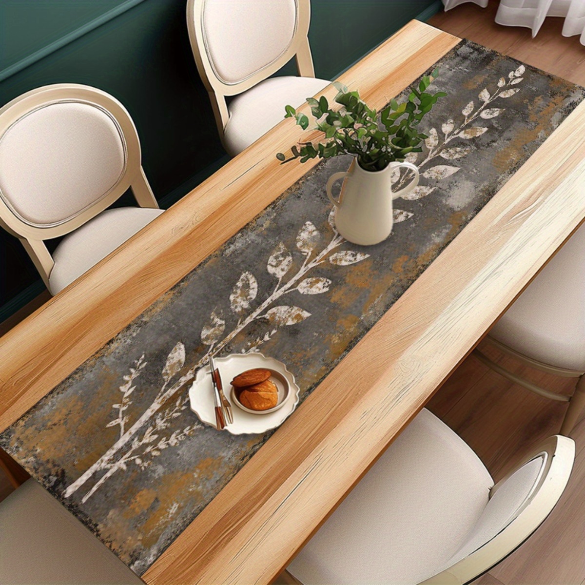 Vintage Gray White Leaves Tabl - огляд і ціна Outdoor Furniture Grey