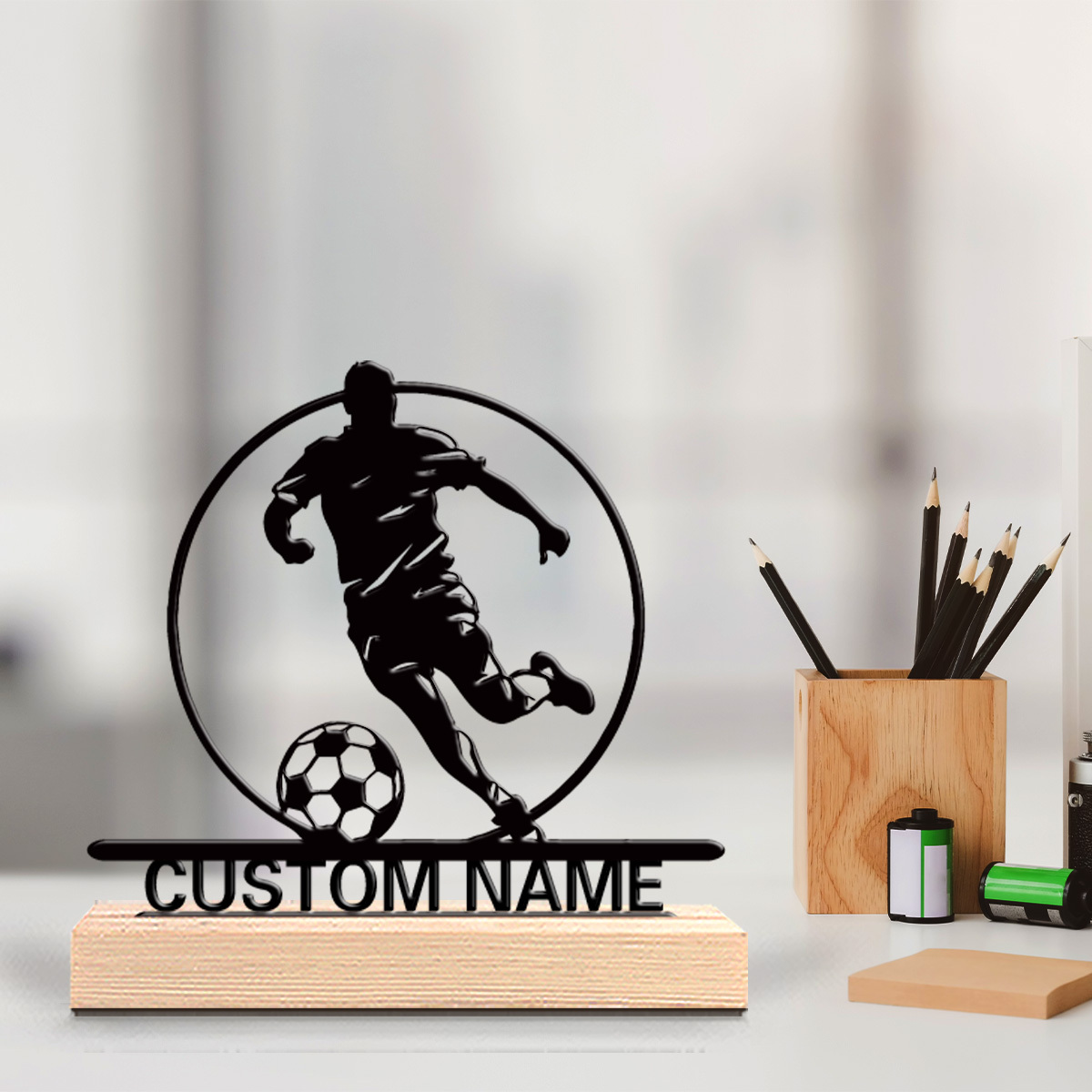 Custom Soccer Player Metal Sta - огляд і ціна Outdoor Furniture Wood