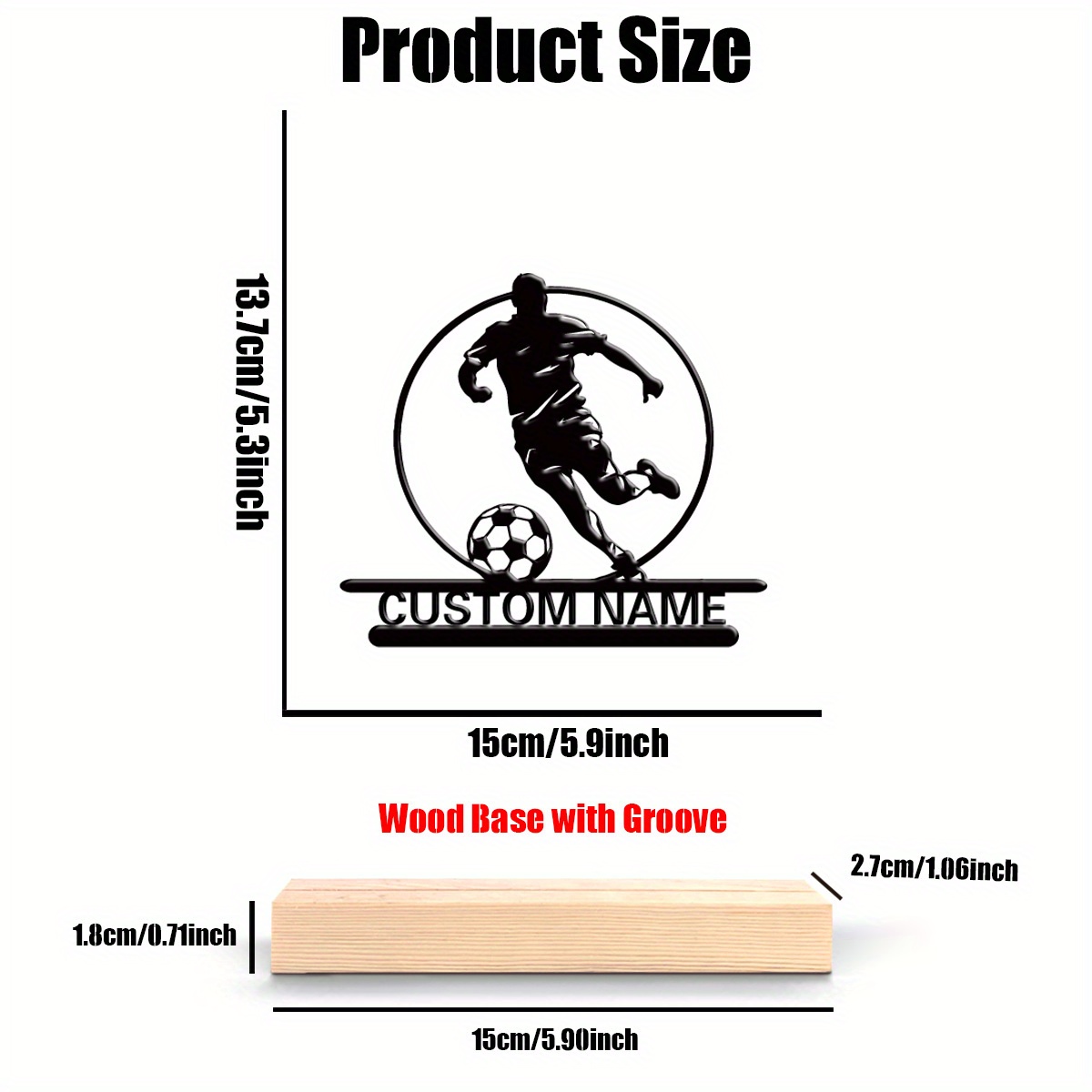 Custom Soccer Player Metal Sta - огляд і ціна Outdoor Furniture Wood