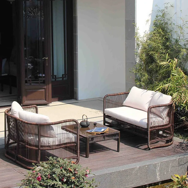 Outdoor Rattan Sofa Set Patio  - огляд і ціна Outdoor Furniture Balcony
