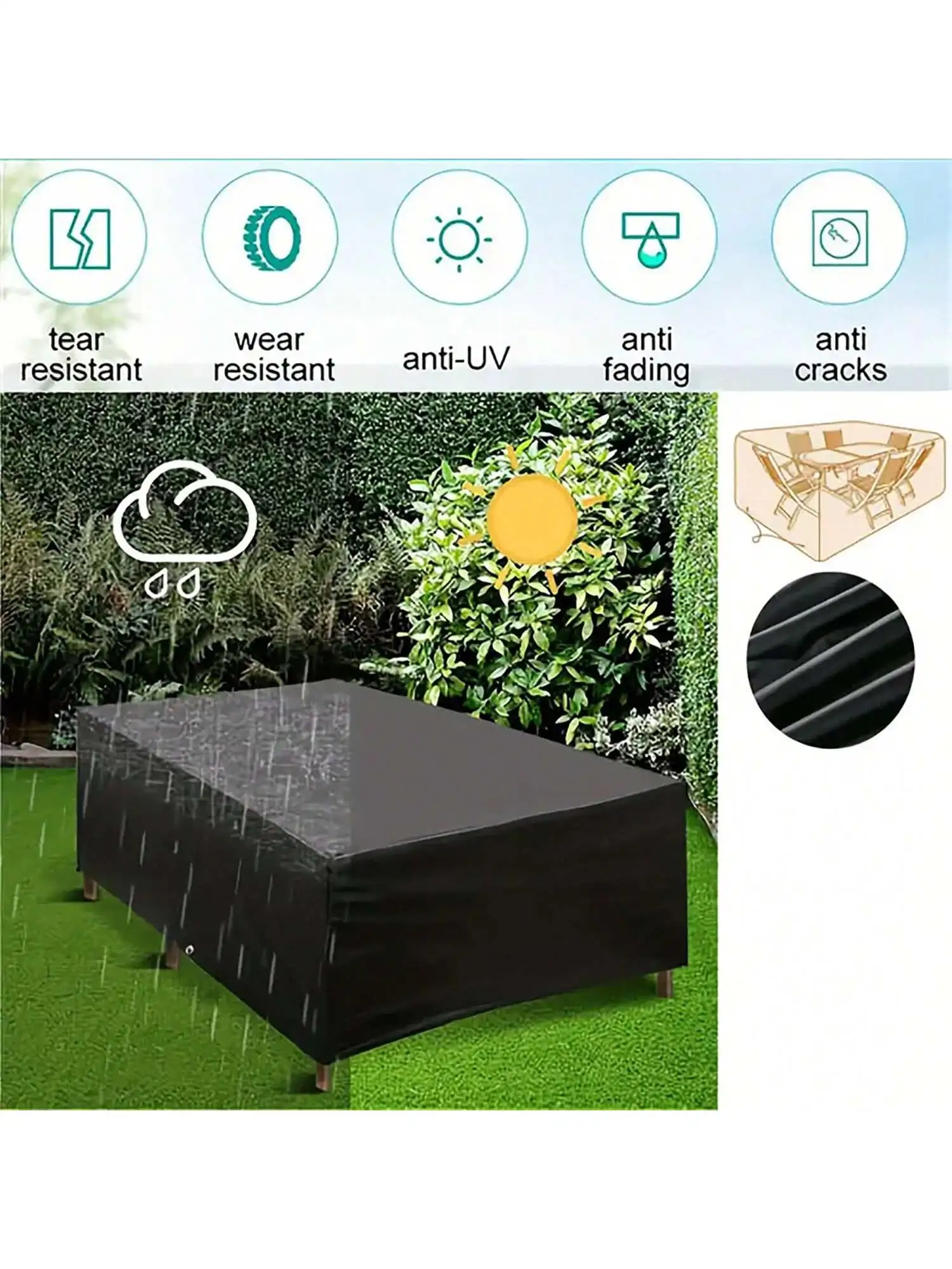 Multi-Size Outdoor Patio Garde - огляд і ціна Outdoor Furniture Covers