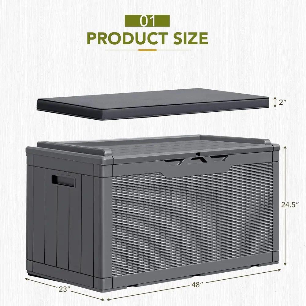 100 Gallon Lockable Deck Stora - огляд і ціна Outdoor Furniture With Storage For Cushions