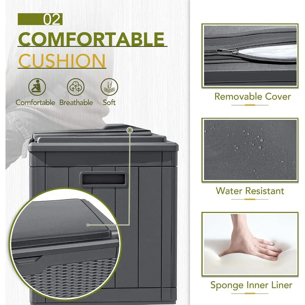 100 Gallon Lockable Deck Stora - огляд і ціна Outdoor Furniture With Storage For Cushions