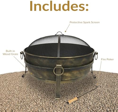 34-Inch Steel Large Fire Pit f - огляд і ціна Fire Pit Bowl
