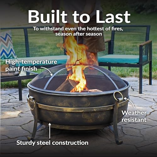 34-Inch Steel Large Fire Pit f - огляд і ціна Fire Pit Bowl