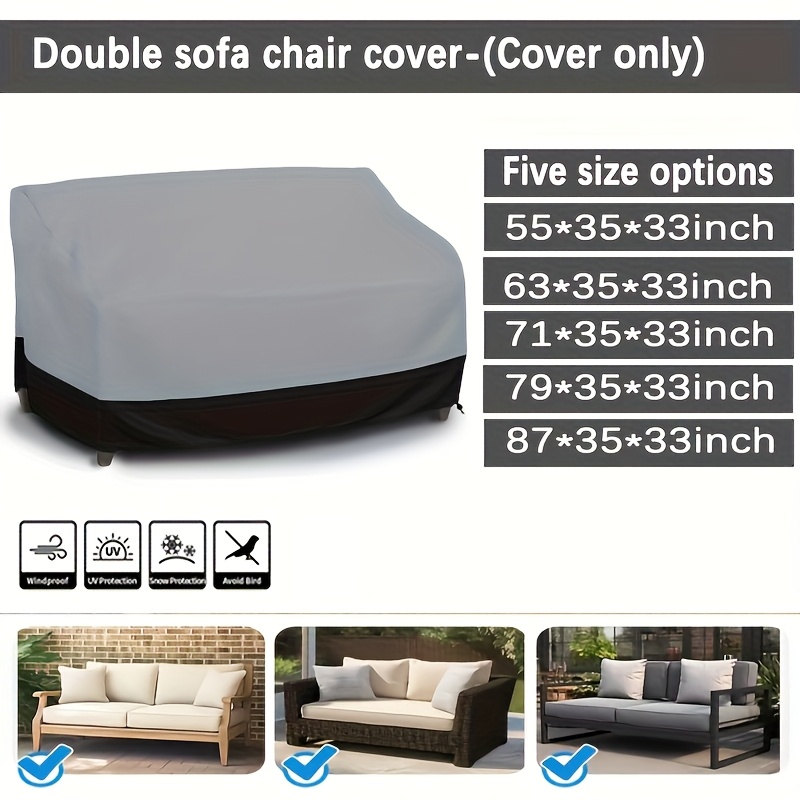 Gray 3 Seater Sofa Cover Patio - огляд і ціна Outdoor Furniture Grey