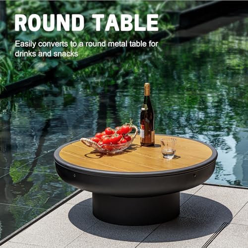 32in Fire Pit Table with Lid,H - огляд і ціна Fire Pit Bowl