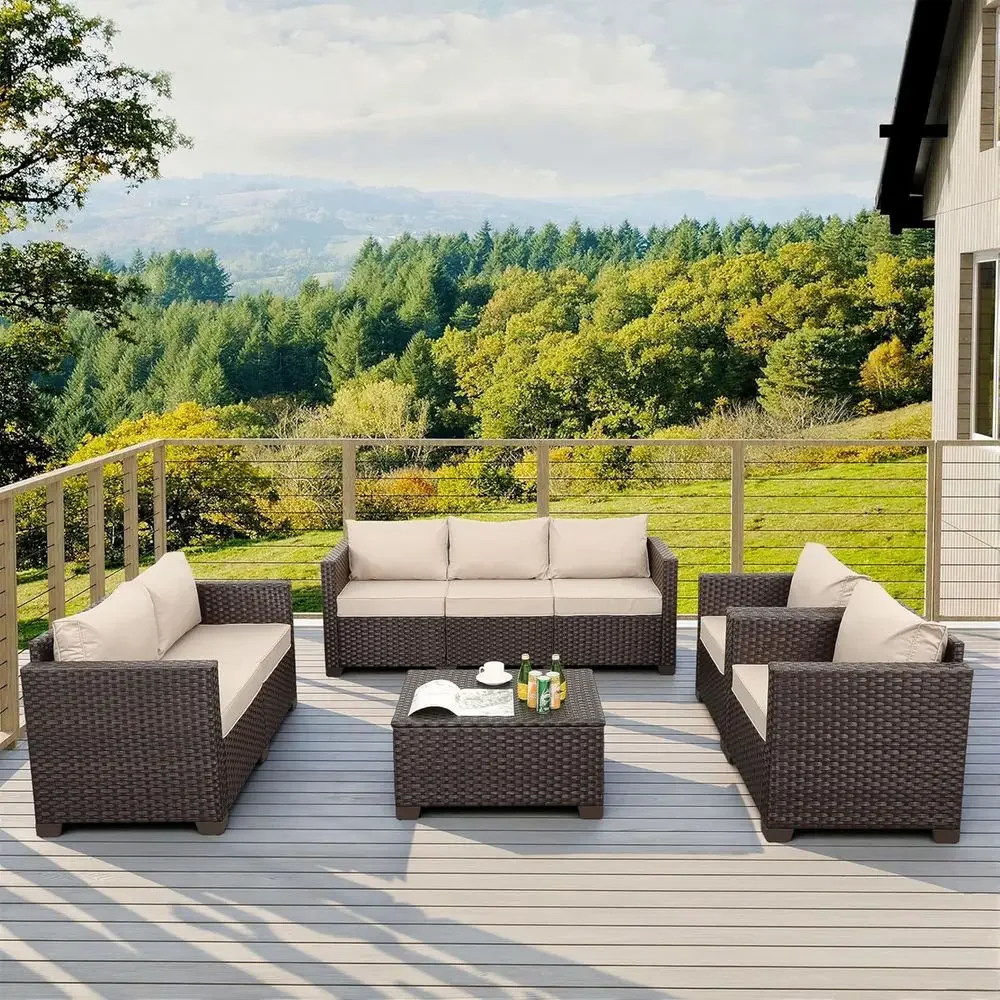 5-Piece Patio Furniture Set wi - огляд і ціна Outdoor Furniture With Storage For Cushions