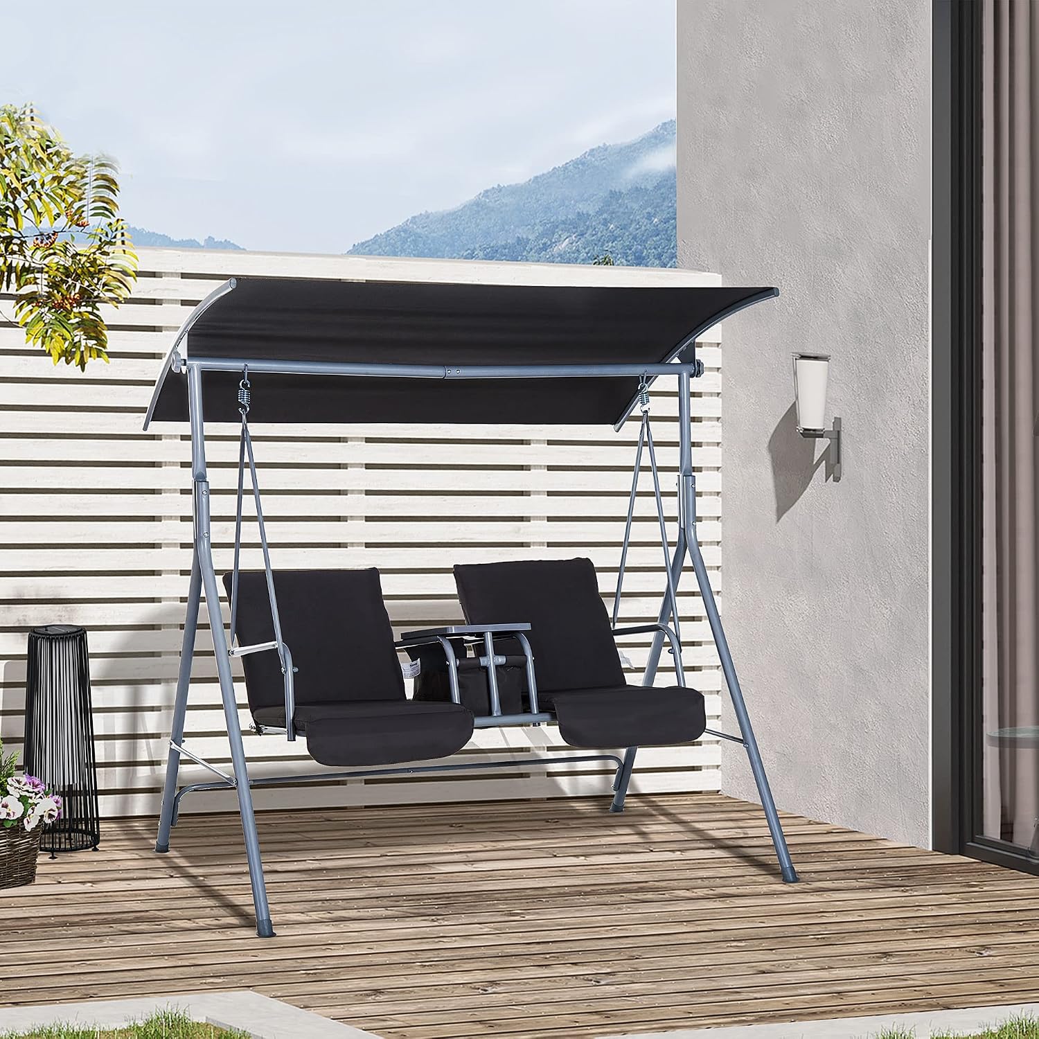 Outdoor 2 Person Porch Swing W - огляд і ціна Outdoor Furniture With Storage For Cushions