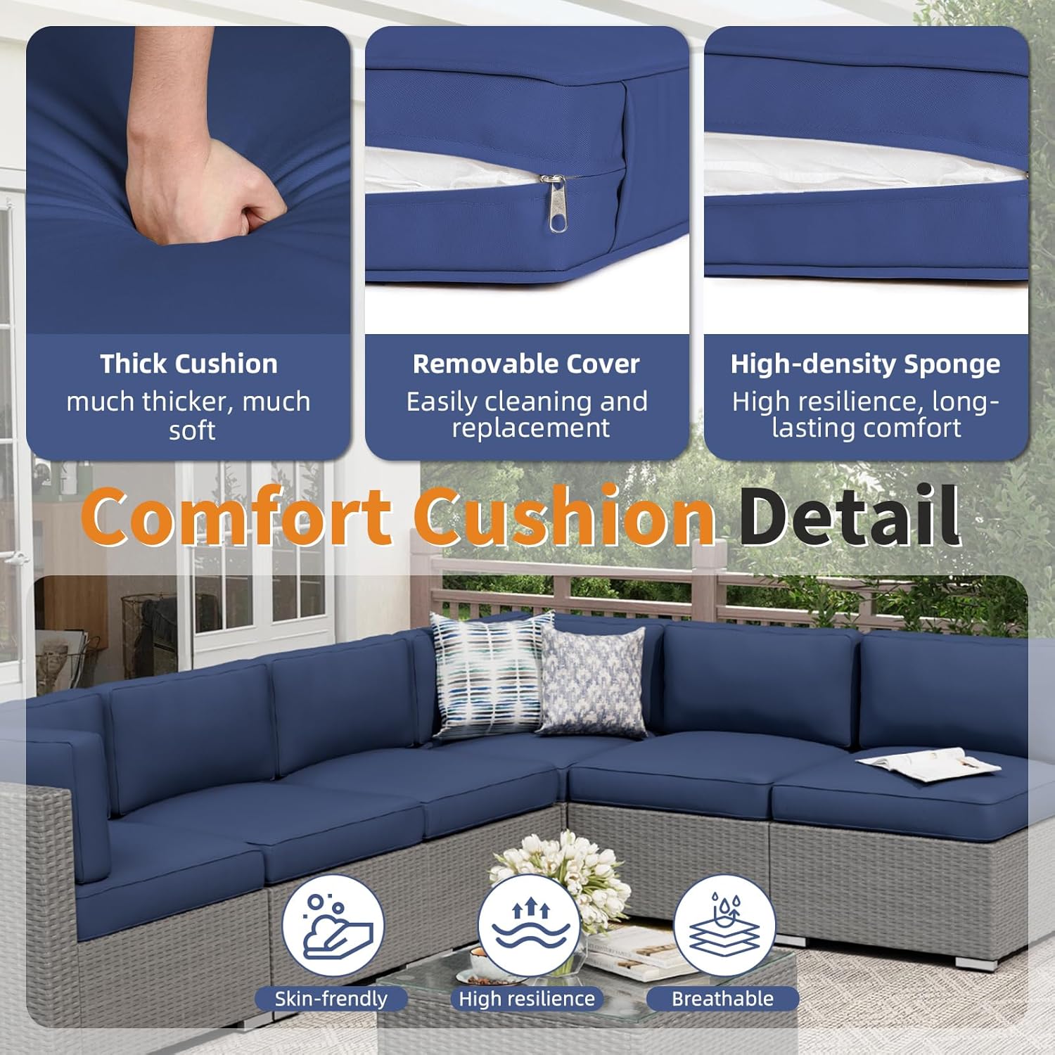 7-Piece Outdoor Patio Furnitur - огляд і ціна Outdoor Furniture Grey
