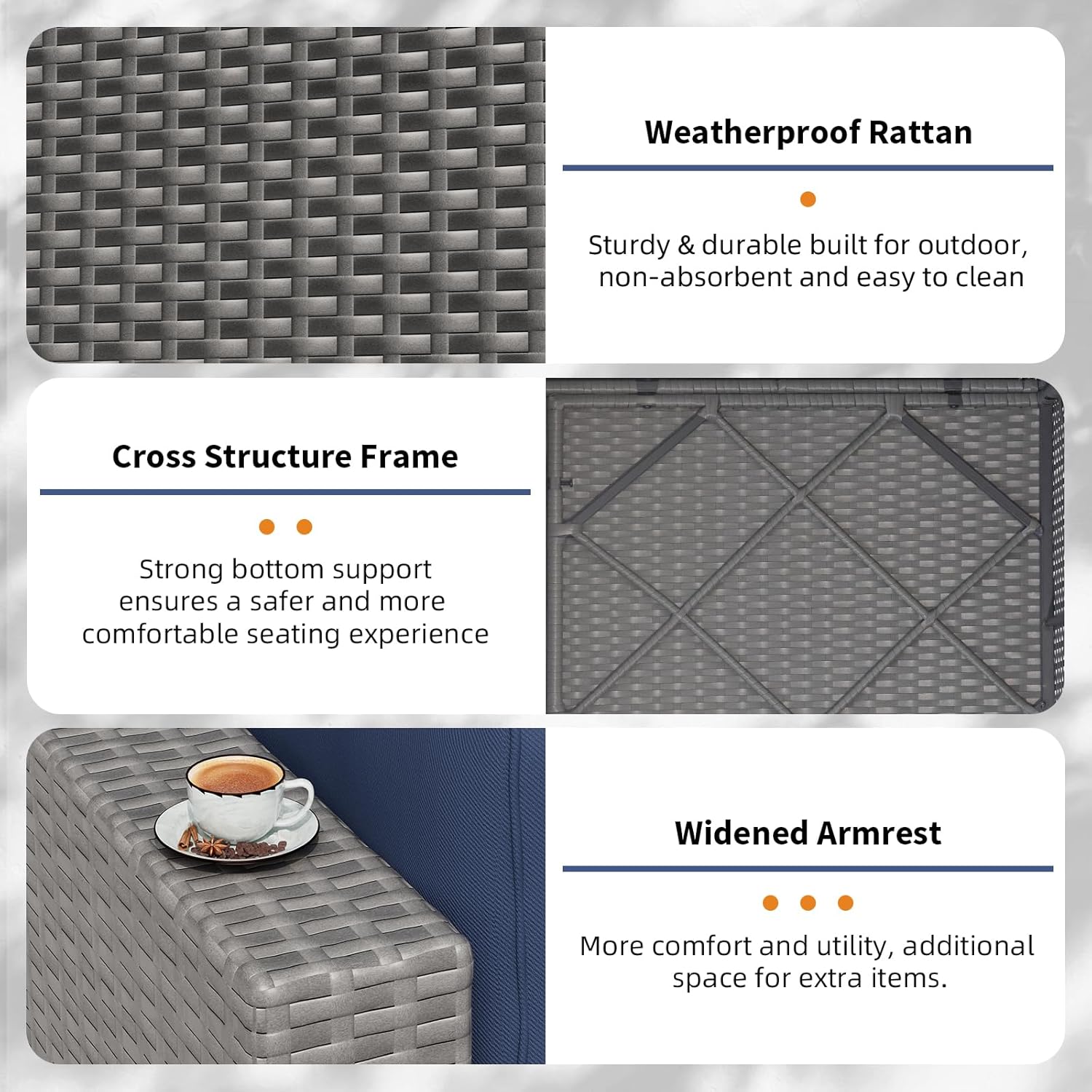 7-Piece Outdoor Patio Furnitur - огляд і ціна Outdoor Furniture Grey
