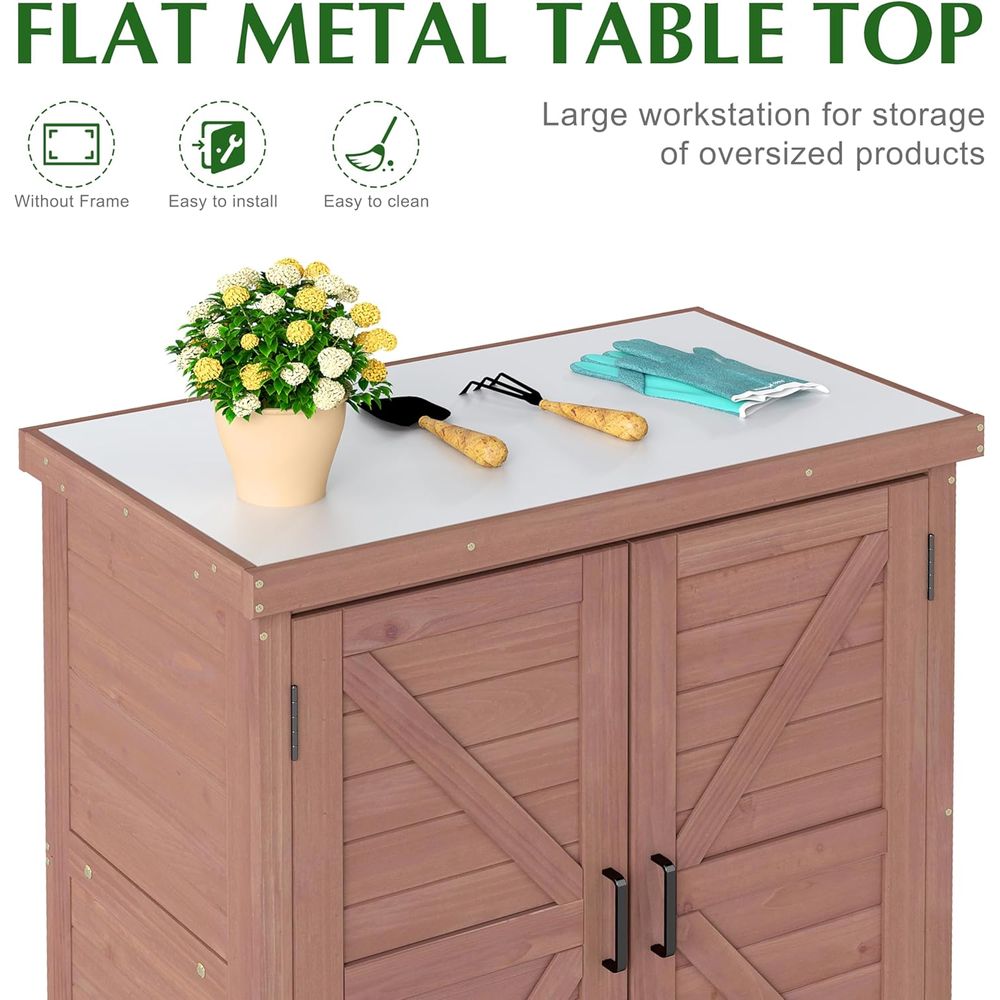 Outdoor Storage Cabinet & Pott - огляд і ціна Outdoor Furniture Wood