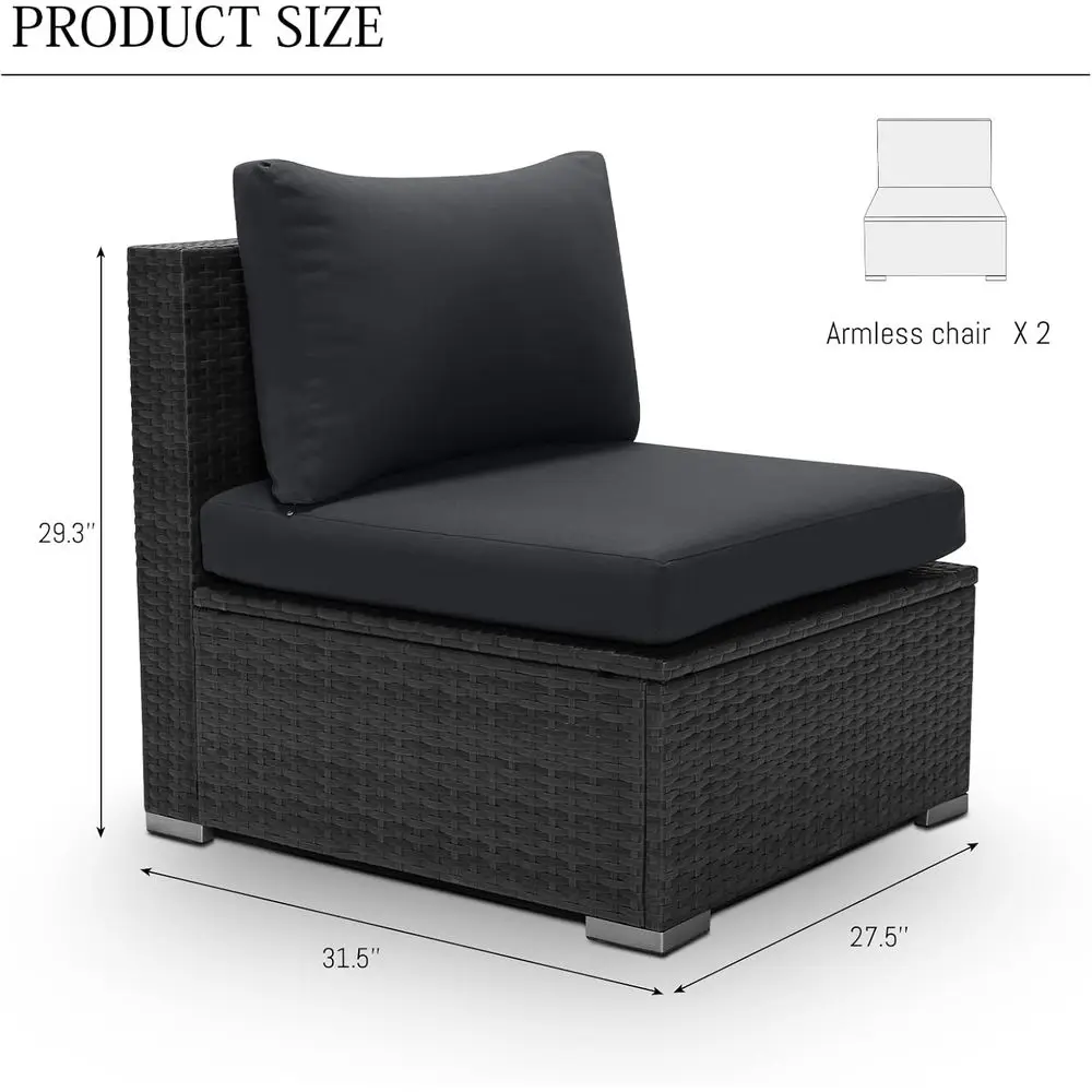 2-Piece Rattan Patio Furniture - огляд і ціна Outdoor Furniture Grey