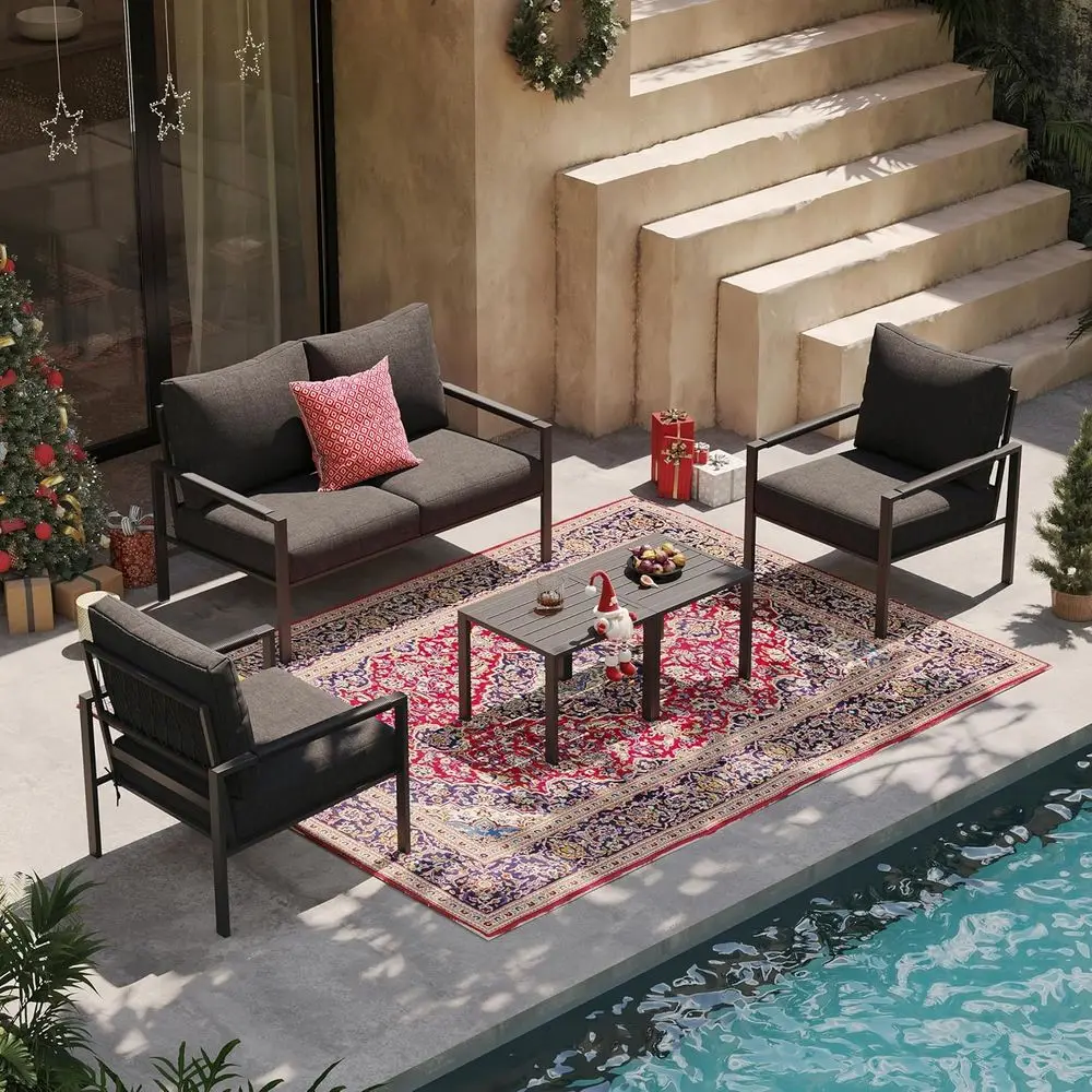 5-Piece Outdoor Patio Furnitur - огляд і ціна Outdoor Furniture Grey