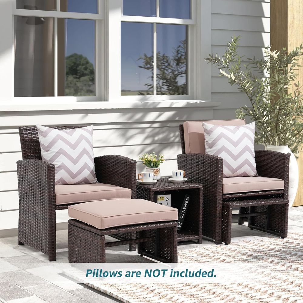 5-Piece Outdoor Patio Furnitur - огляд і ціна Outdoor Furniture With Storage For Cushions