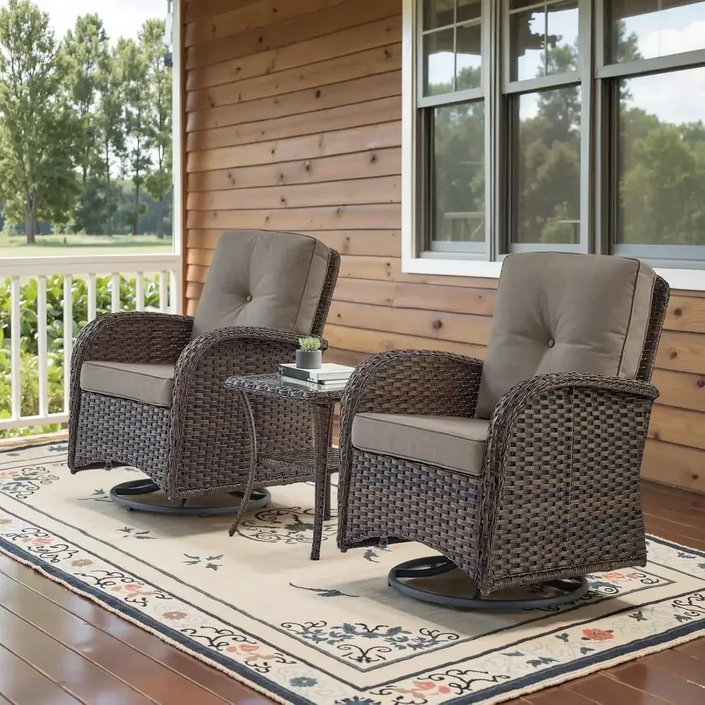 2-Piece Outdoor Swivel Rocking - огляд і ціна Outdoor Furniture Grey